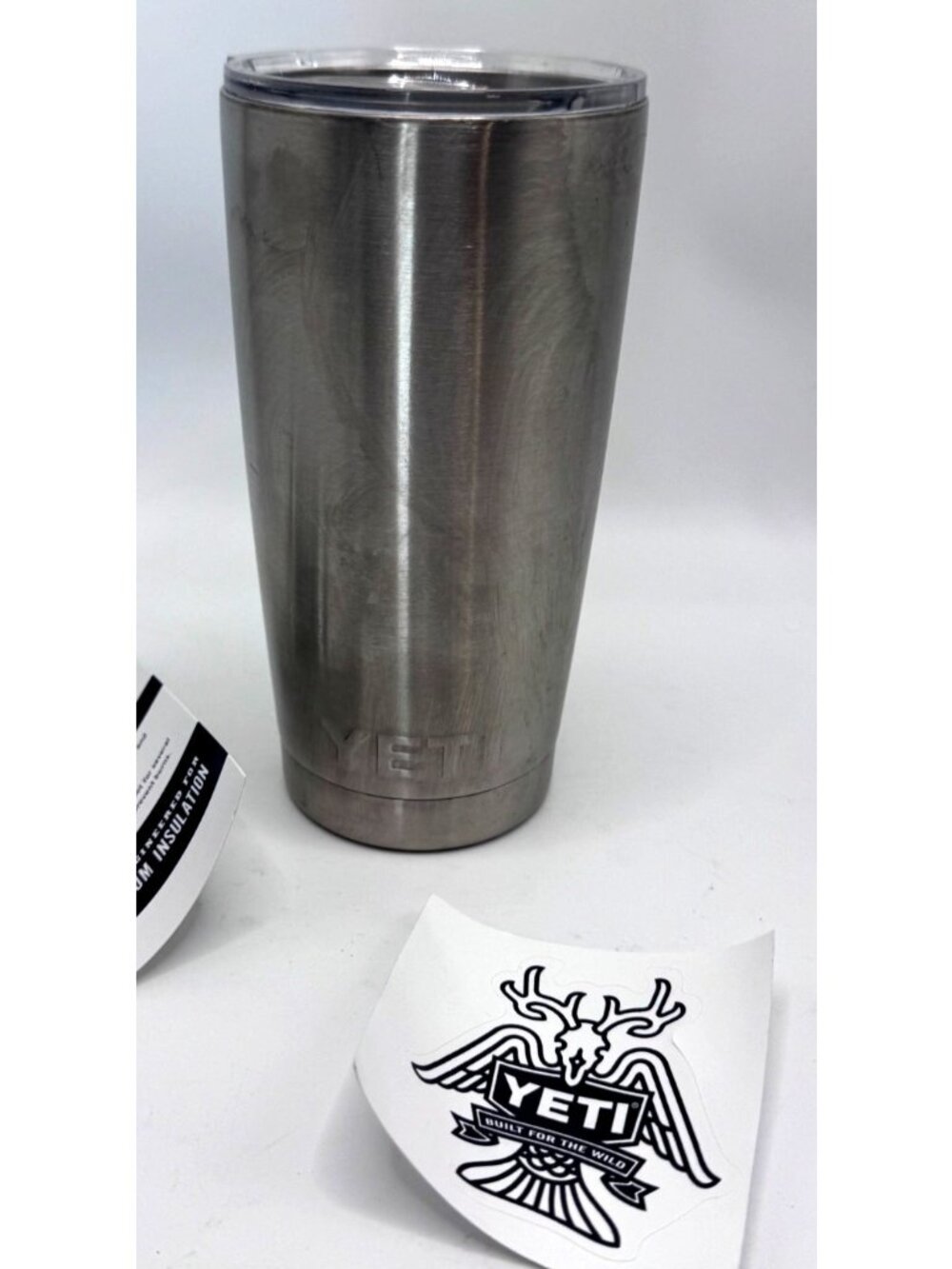 Yeti Rambler 20 Oz Stainless Steel Tumbler With Clear Lid